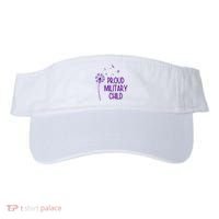 Proud Military Child Dandelion Purple Up Visor thumb 0