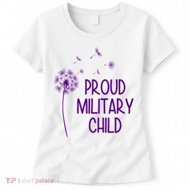Proud Military Child Dandelion Purple Up Women's T-Shirt