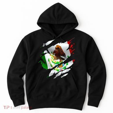Proud Mexican Chicano Latino Torn Ripped Mexico Flag Hoodie
