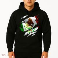 Proud Mexican Chicano Latino Torn Ripped Mexico Flag Hoodie thumb 2