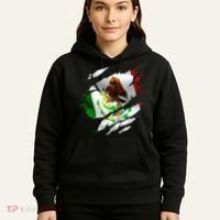 Proud Mexican Chicano Latino Torn Ripped Mexico Flag Hoodie thumb 5
