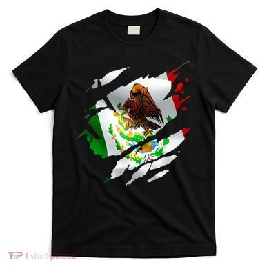 Proud Mexican Chicano Latino Torn Ripped Mexico Flag T-Shirt