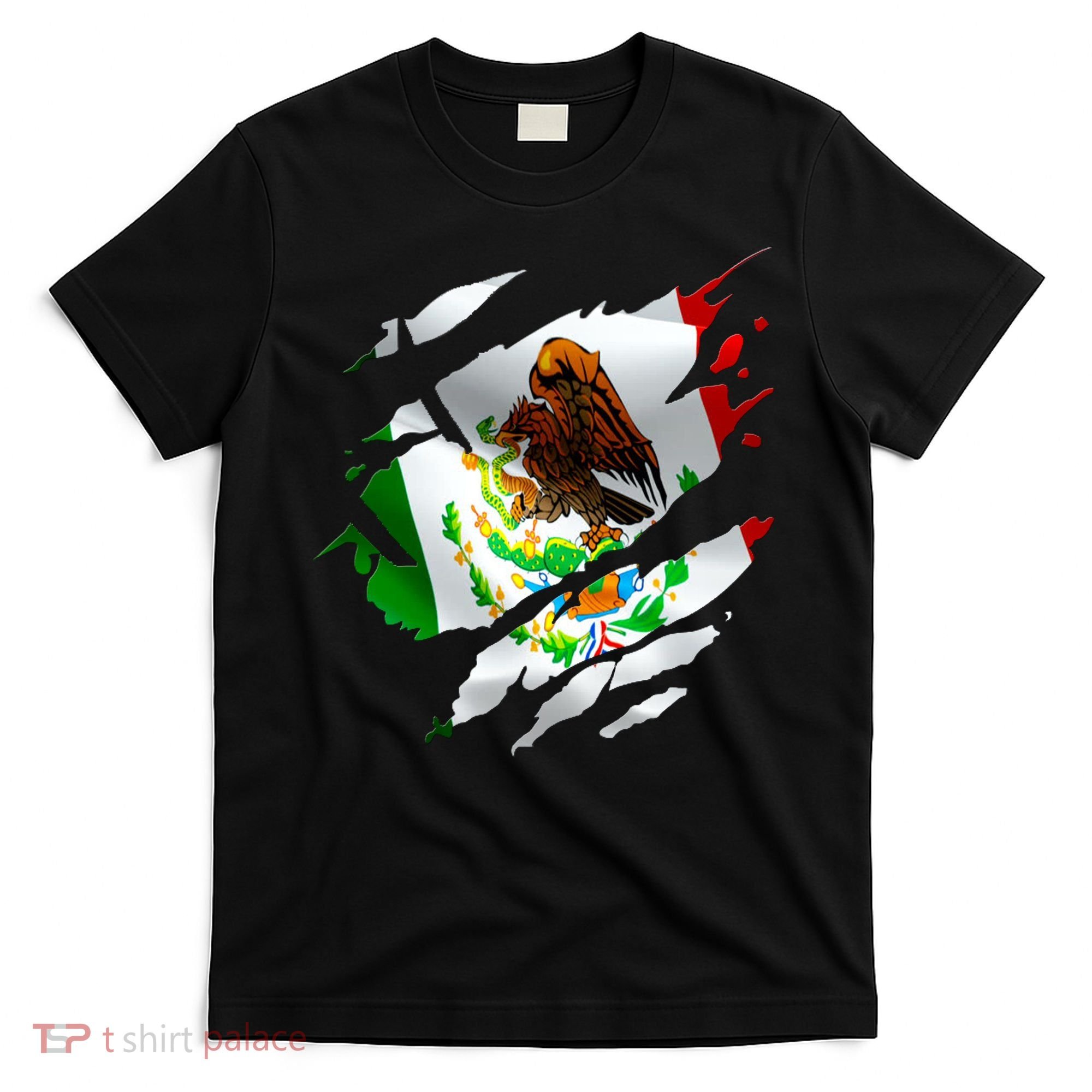 Proud Mexican Chicano Latino Torn Ripped Mexico Flag T-Shirt