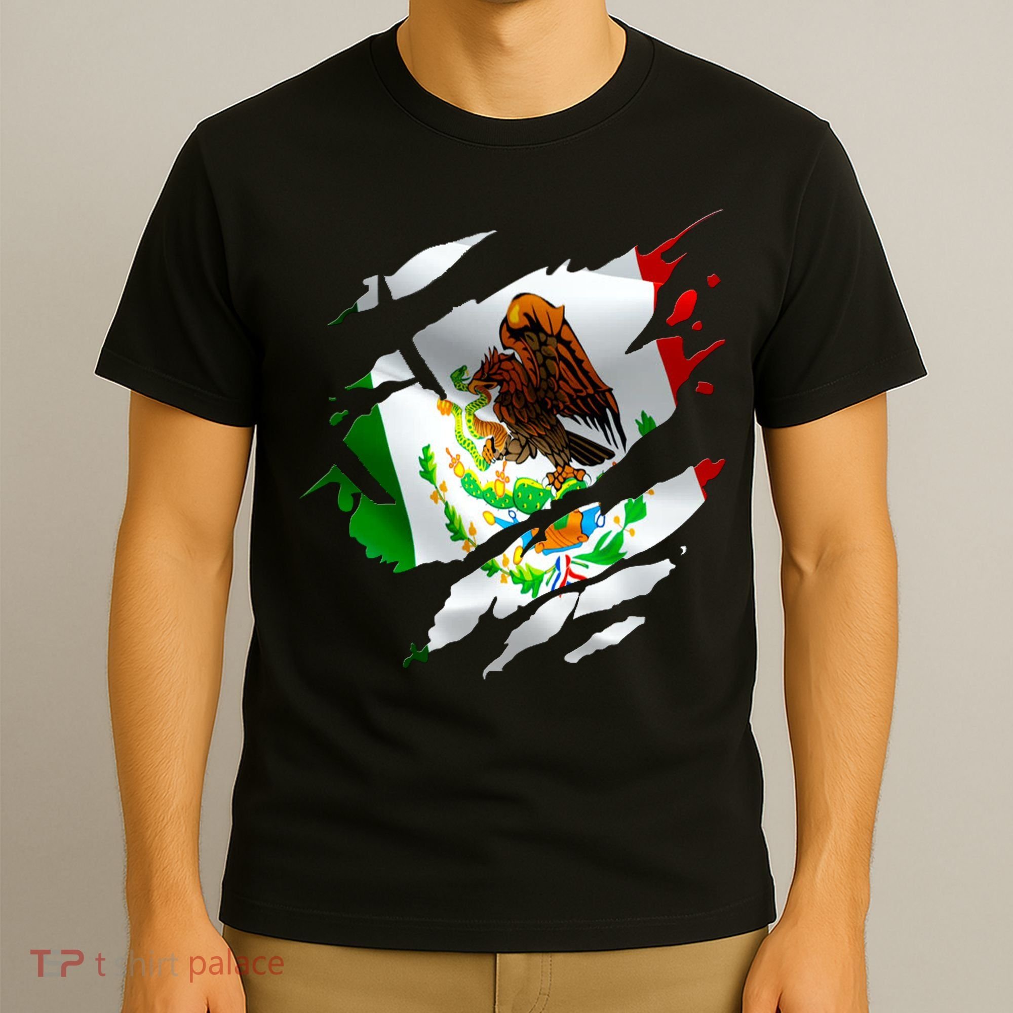 Proud Mexican Chicano Latino Torn Ripped Mexico Flag T-Shirt
