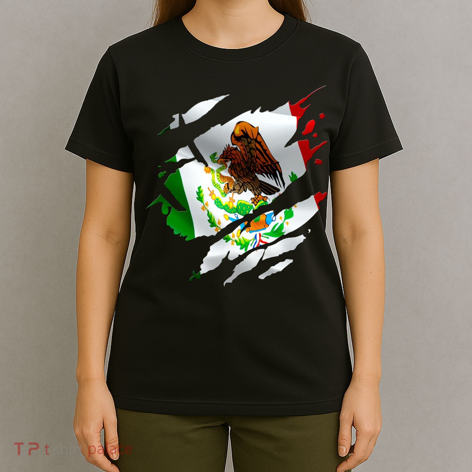 Proud Mexican Chicano Latino Torn Ripped Mexico Flag T-Shirt