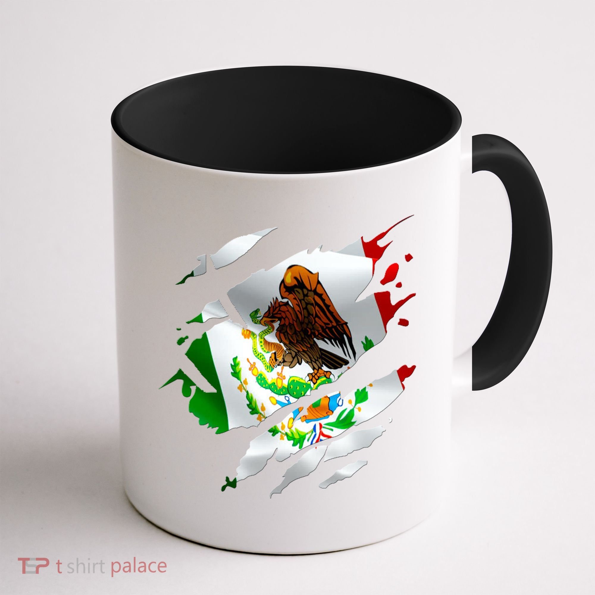Proud Mexican Chicano Latino Torn Ripped Mexico Flag Coffee Mug
