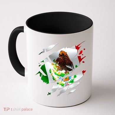 Proud Mexican Chicano Latino Torn Ripped Mexico Flag Coffee Mug