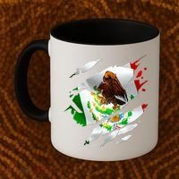Proud Mexican Chicano Latino Torn Ripped Mexico Flag Coffee Mug thumb 2