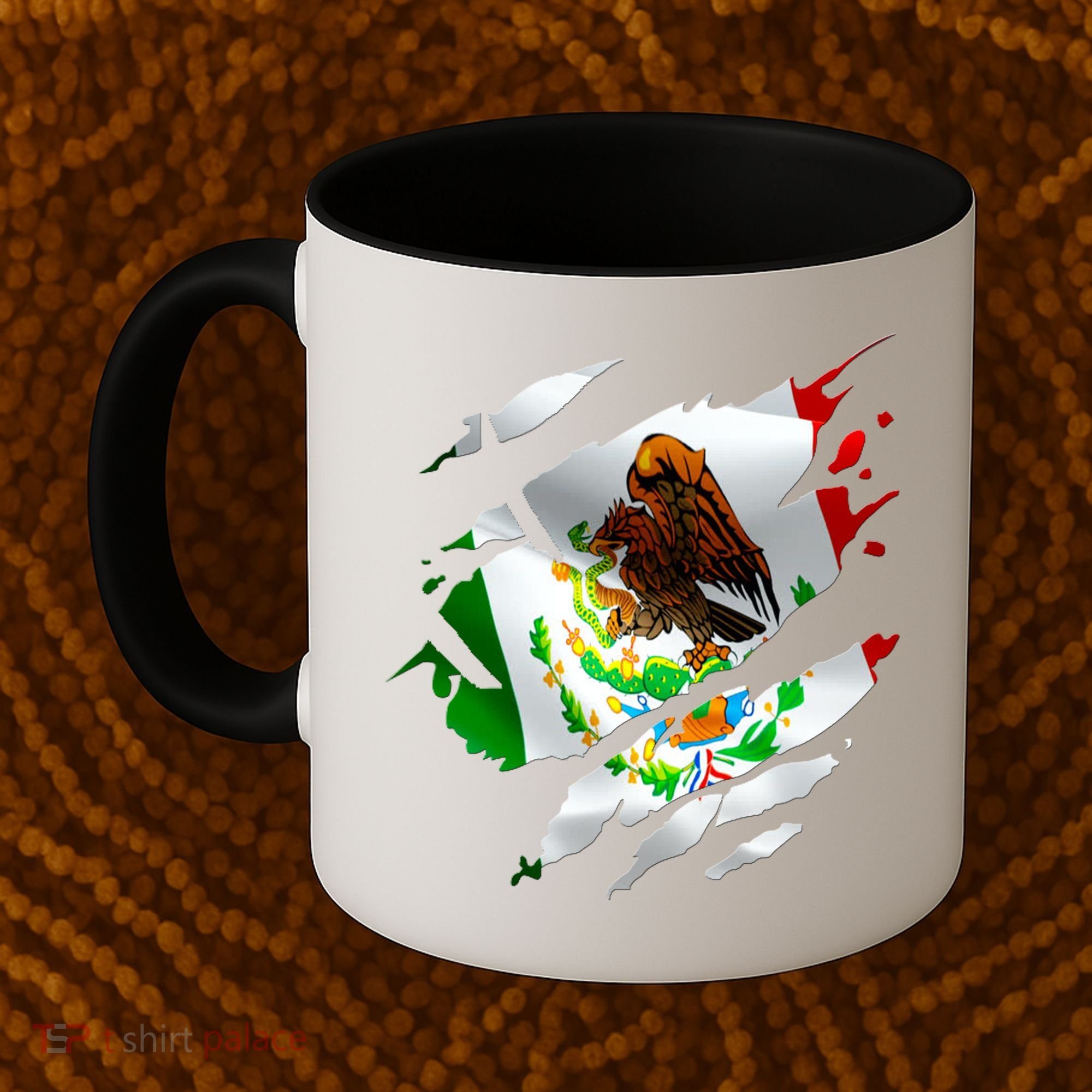 Proud Mexican Chicano Latino Torn Ripped Mexico Flag Coffee Mug
