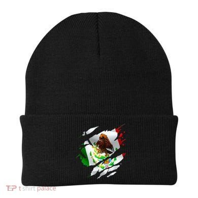 Proud Mexican Chicano Latino Torn Ripped Mexico Flag Beanie