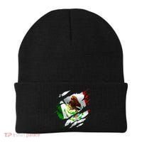 Proud Mexican Chicano Latino Torn Ripped Mexico Flag Beanie thumb 0