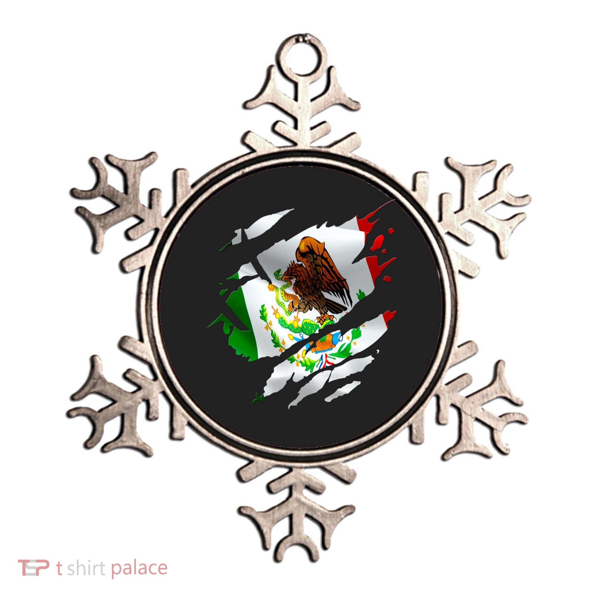 Proud Mexican Chicano Latino Torn Ripped Mexico Flag Ornament