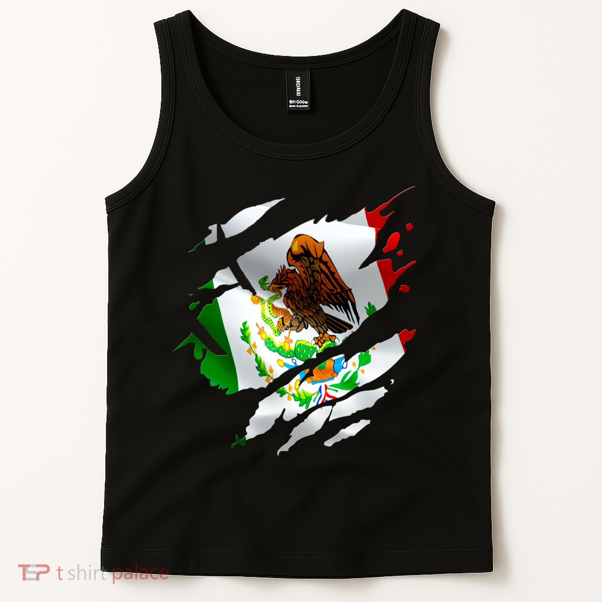 Proud Mexican Chicano Latino Torn Ripped Mexico Flag Tank Top