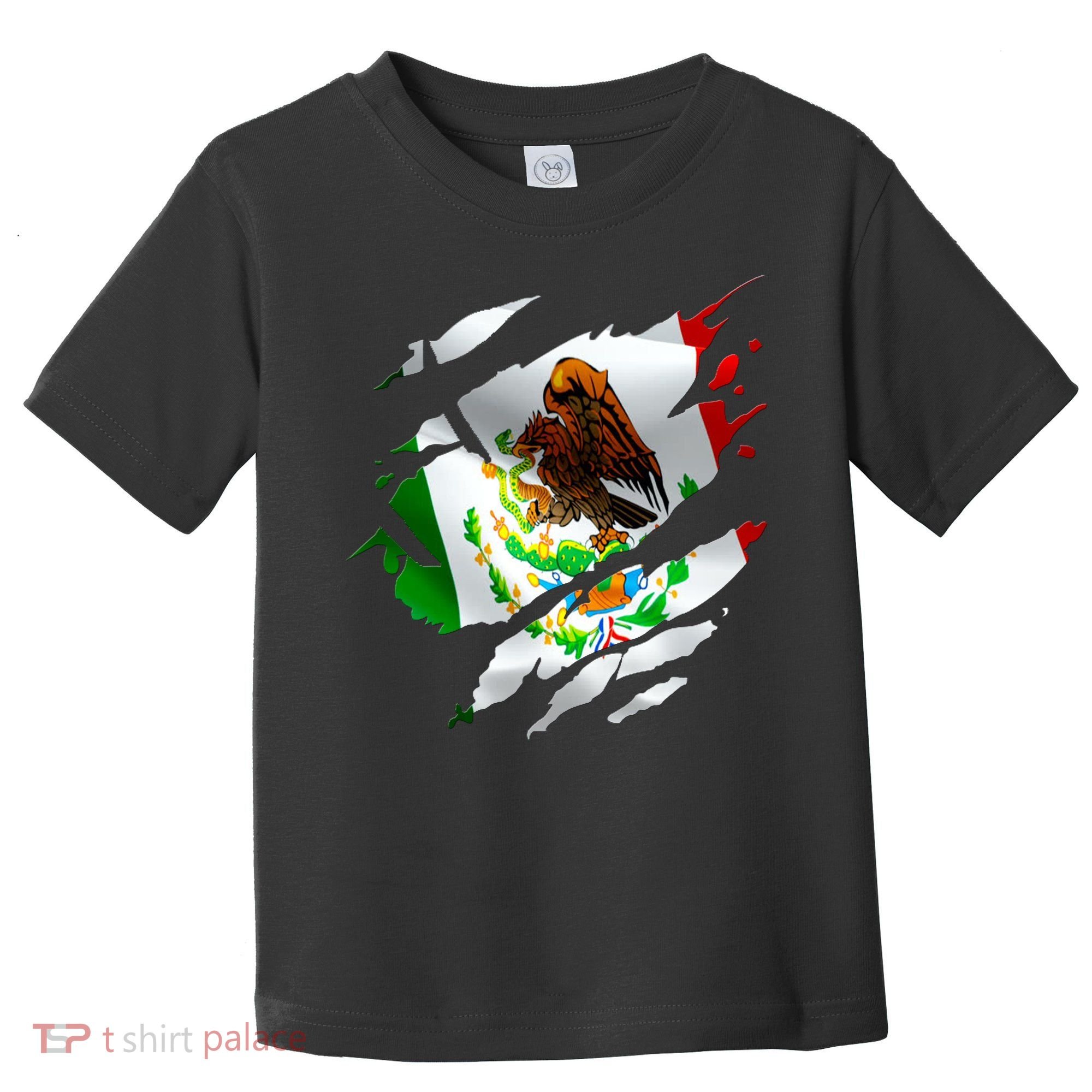 Proud Mexican Chicano Latino Torn Ripped Mexico Flag Toddler T-Shirt