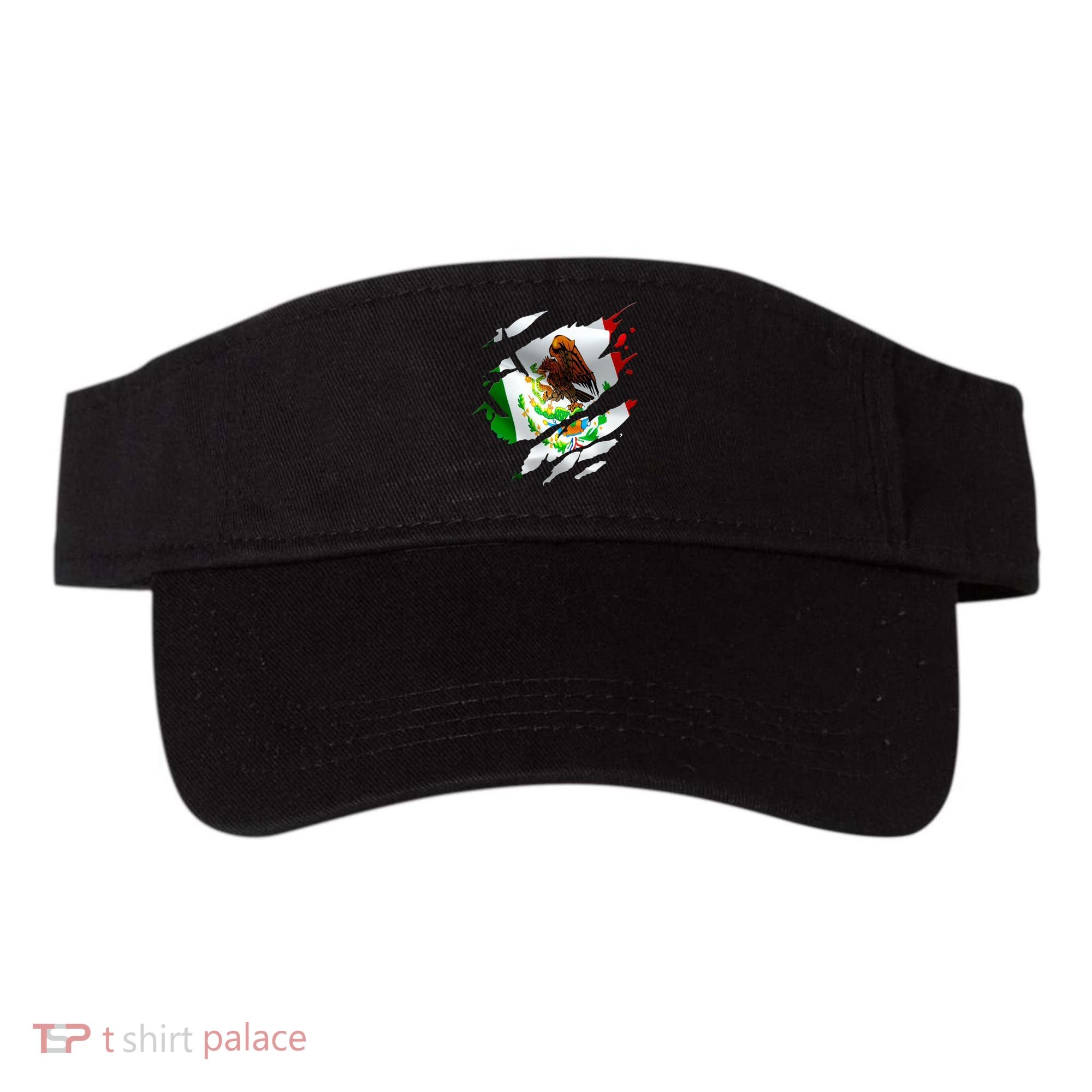 Proud Mexican Chicano Latino Torn Ripped Mexico Flag Visor