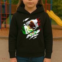 Proud Mexican Chicano Latino Torn Ripped Mexico Flag Kids Hoodie thumb 3