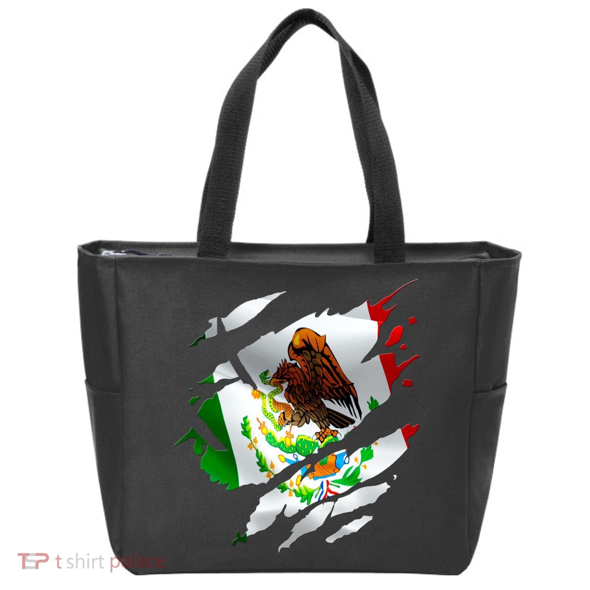 Proud Mexican Chicano Latino Torn Ripped Mexico Flag Tote Bag