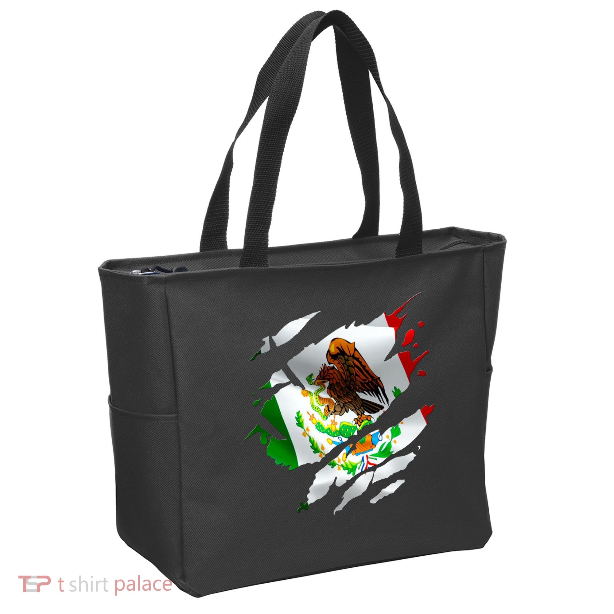 Proud Mexican Chicano Latino Torn Ripped Mexico Flag Tote Bag