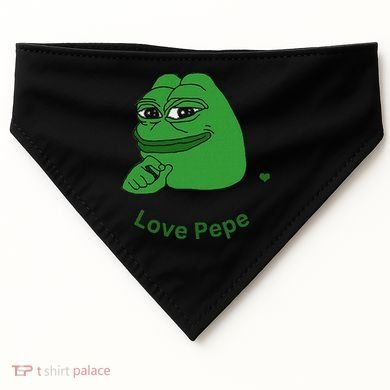 Pepe Meme Coin Crypto Coin Love Pepe USA-Made Doggie Bandana