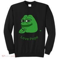 Pepe Meme Coin Crypto Coin Love Pepe Sweatshirt thumb 0