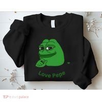 Pepe Meme Coin Crypto Coin Love Pepe Sweatshirt thumb 2