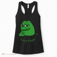 Pepe Meme Coin Crypto Coin Love Pepe Women's Tank Top thumb 0