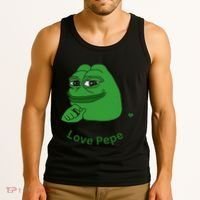 Pepe Meme Coin Crypto Coin Love Pepe Tank Top thumb 3