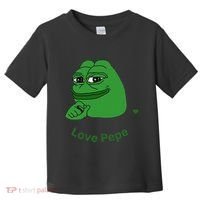 Pepe Meme Coin Crypto Coin Love Pepe Toddler T-Shirt thumb 0