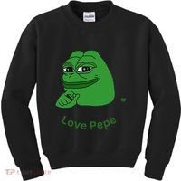 Pepe Meme Coin Crypto Coin Love Pepe Kids Sweatshirt thumb 0