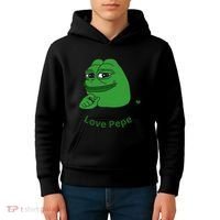 Pepe Meme Coin Crypto Coin Love Pepe Kids Hoodie thumb 4