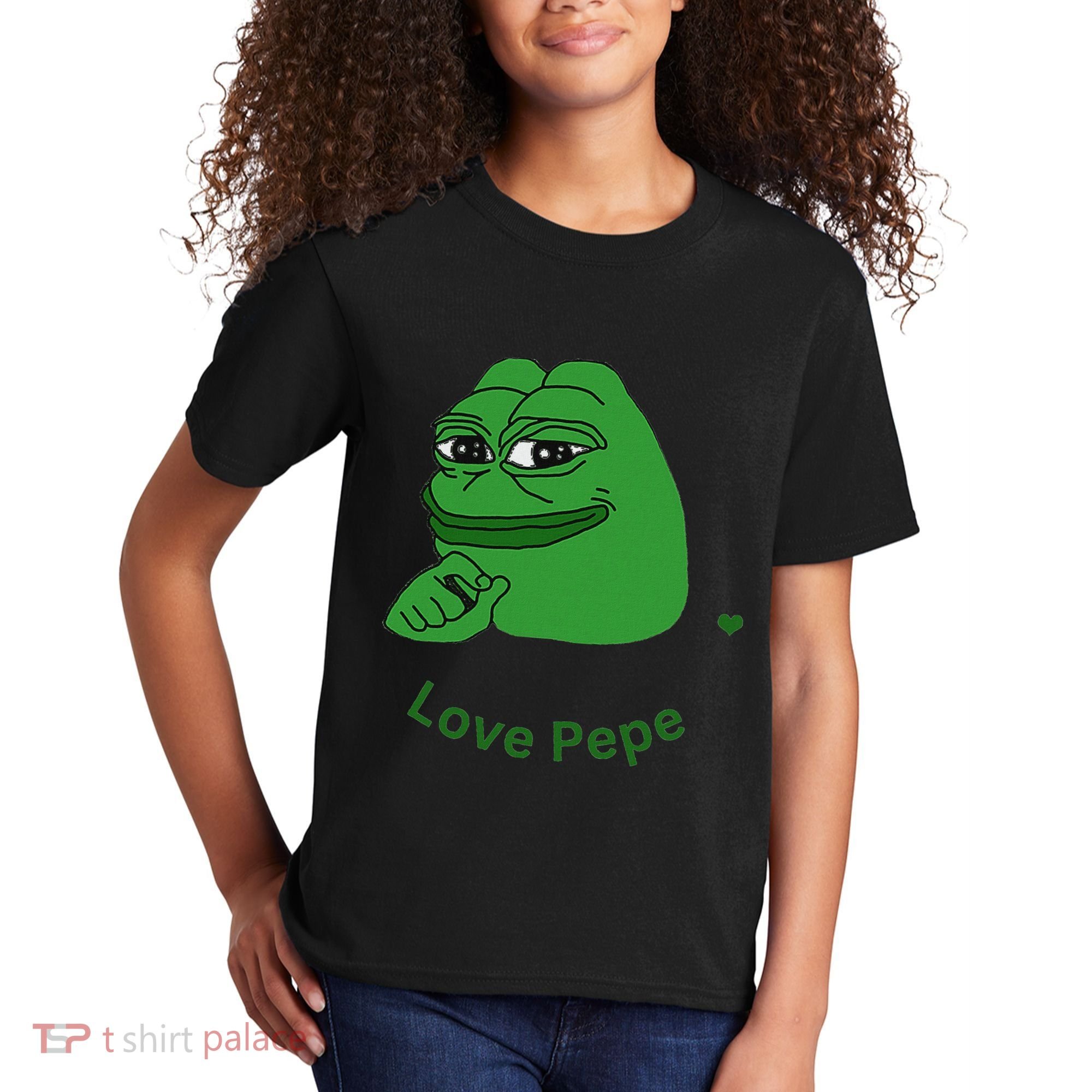 Pepe Meme Coin Crypto Coin Love Pepe Kids T-Shirt