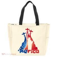 Patriotic Merica Classic Airplane Airshow Statue Of Liberty Tote Bag thumb 0
