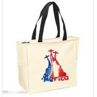 Patriotic Merica Classic Airplane Airshow Statue Of Liberty Tote Bag thumb 2