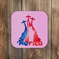 Patriotic Merica Classic Airplane Airshow Statue Of Liberty Coaster thumb 0