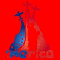 Patriotic Merica Classic Airplane Airshow Statue Of Liberty Santa Hat thumb 1