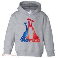 Patriotic Merica Classic Airplane Airshow Statue Of Liberty Toddler Hoodie thumb 0