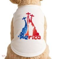 Patriotic Merica Classic Airplane Airshow Statue Of Liberty Doggie Tank thumb 0