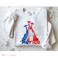 Patriotic Merica Classic Airplane Airshow Statue Of Liberty Sweatshirt thumb 2