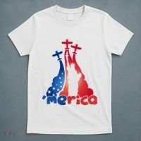 Patriotic Merica Classic Airplane Airshow Statue Of Liberty T-Shirt thumb 5