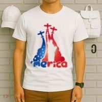 Patriotic Merica Classic Airplane Airshow Statue Of Liberty T-Shirt thumb 6