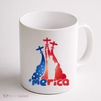 Patriotic Merica Classic Airplane Airshow Statue Of Liberty Coffee Mug thumb 1