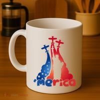 Patriotic Merica Classic Airplane Airshow Statue Of Liberty Coffee Mug thumb 4
