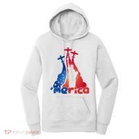Patriotic Merica Classic Airplane Airshow Statue Of Liberty Women's Hoodie thumb 0