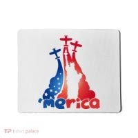 Patriotic Merica Classic Airplane Airshow Statue Of Liberty Mousepad thumb 0