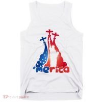 Patriotic Merica Classic Airplane Airshow Statue Of Liberty Tank Top thumb 0