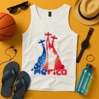 Patriotic Merica Classic Airplane Airshow Statue Of Liberty Tank Top thumb 4