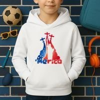 Patriotic Merica Classic Airplane Airshow Statue Of Liberty Kids Hoodie thumb 2
