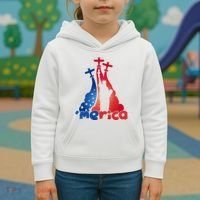 Patriotic Merica Classic Airplane Airshow Statue Of Liberty Kids Hoodie thumb 3