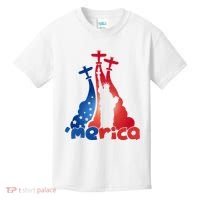 Patriotic Merica Classic Airplane Airshow Statue Of Liberty Kids T-Shirt thumb 0