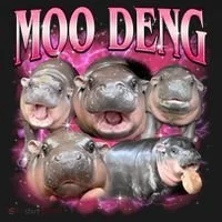 Pink Moo Deng Meme Hippo Funny Toddler Hoodie thumb 2